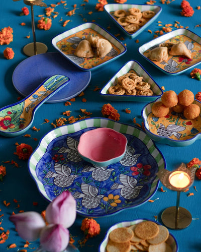 Perch -  Ceramic Chip & Dip Platter with Bowl