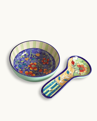 Perch Floral Pasta Bowl & Spoon Rest