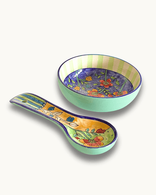 Perch Floral Pasta Bowl & Spoon Rest