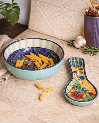 Perch Floral Pasta Bowl & Spoon Rest