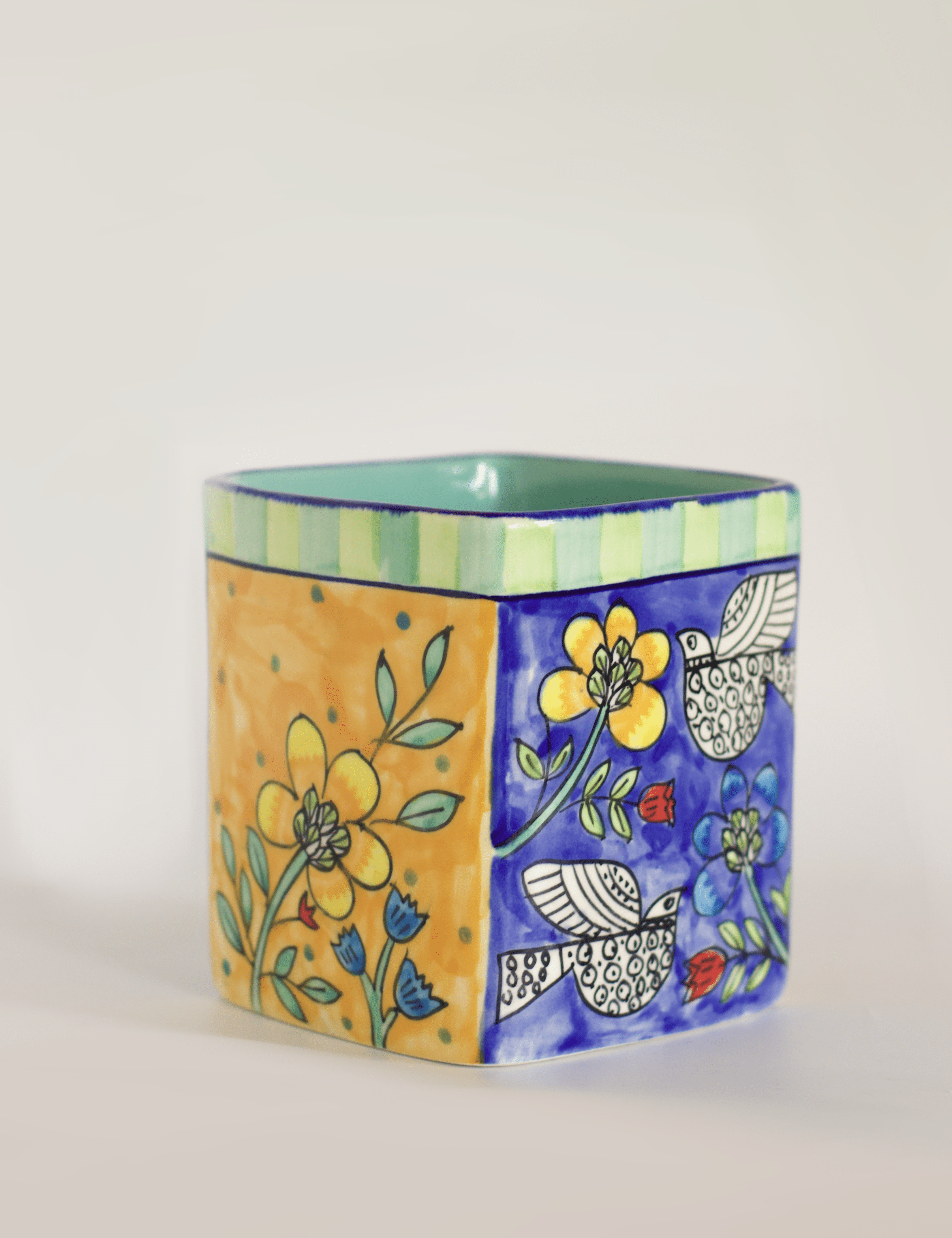 Perch Handpainted Ceramic Cutlery Holder