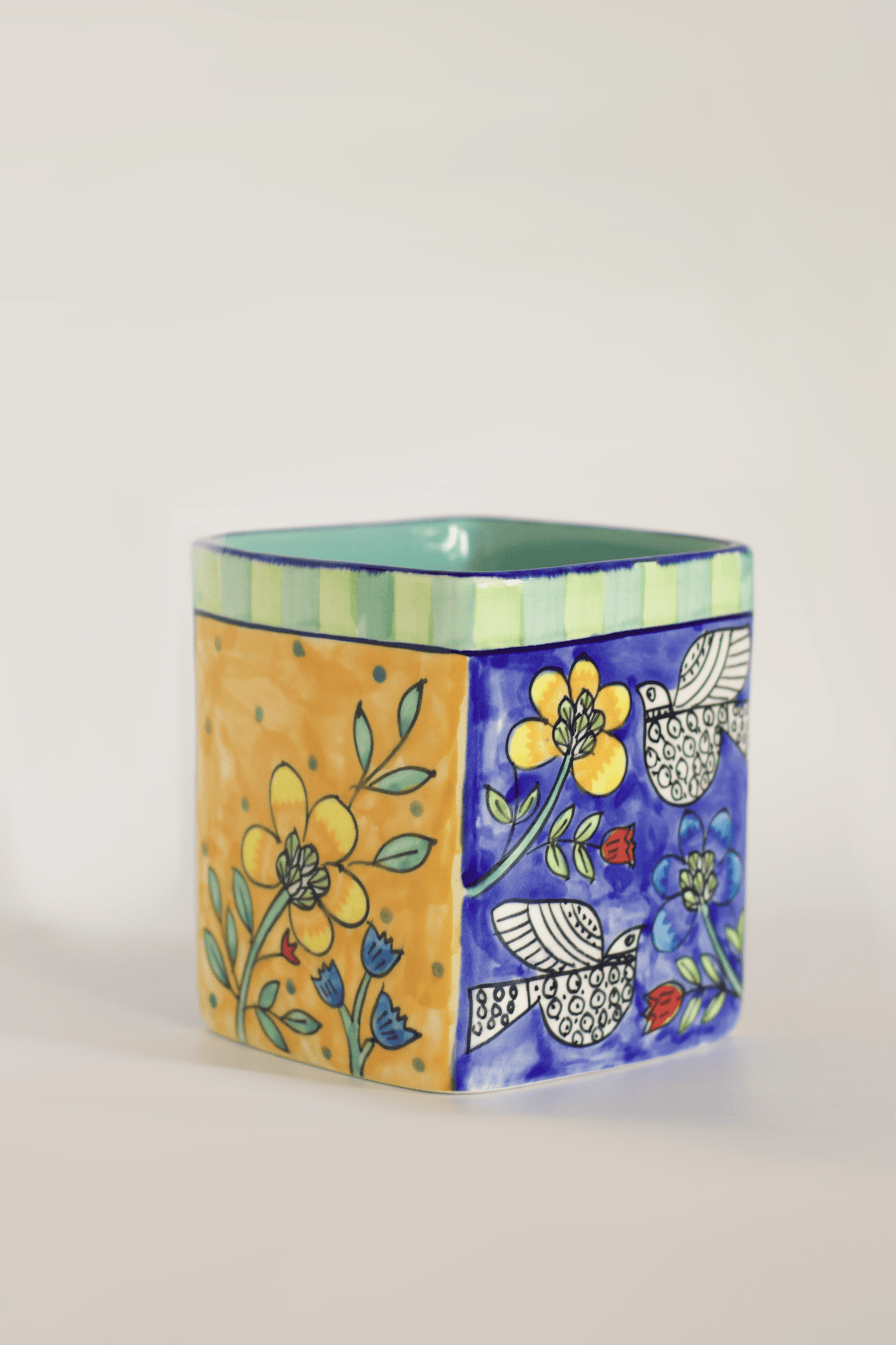 Perch Handpainted Ceramic Cutlery Holder