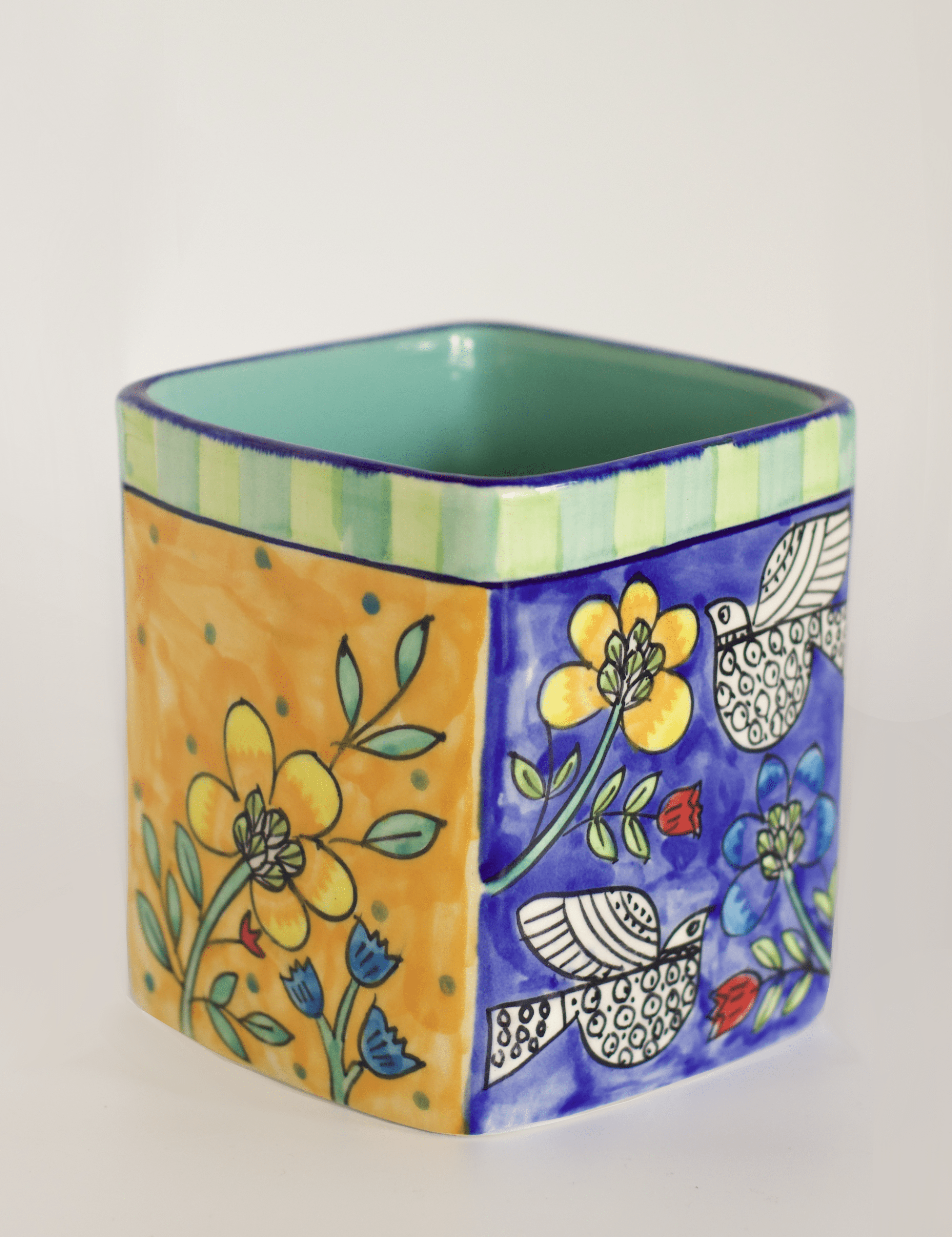 Perch Handpainted Ceramic Cutlery Holder