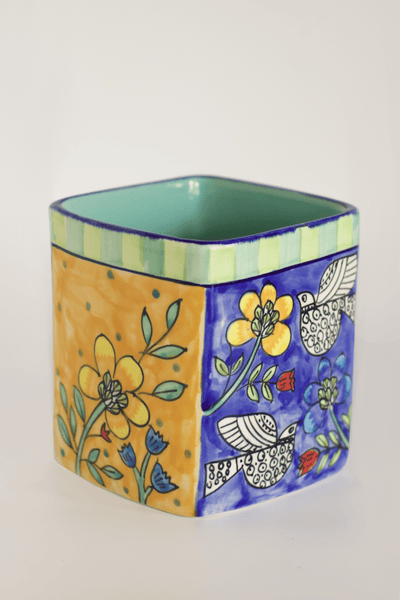 Perch Handpainted Ceramic Cutlery Holder