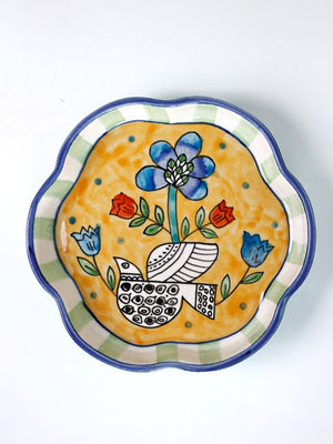 Perch Handpainted Ceramic Mini Flower Platter