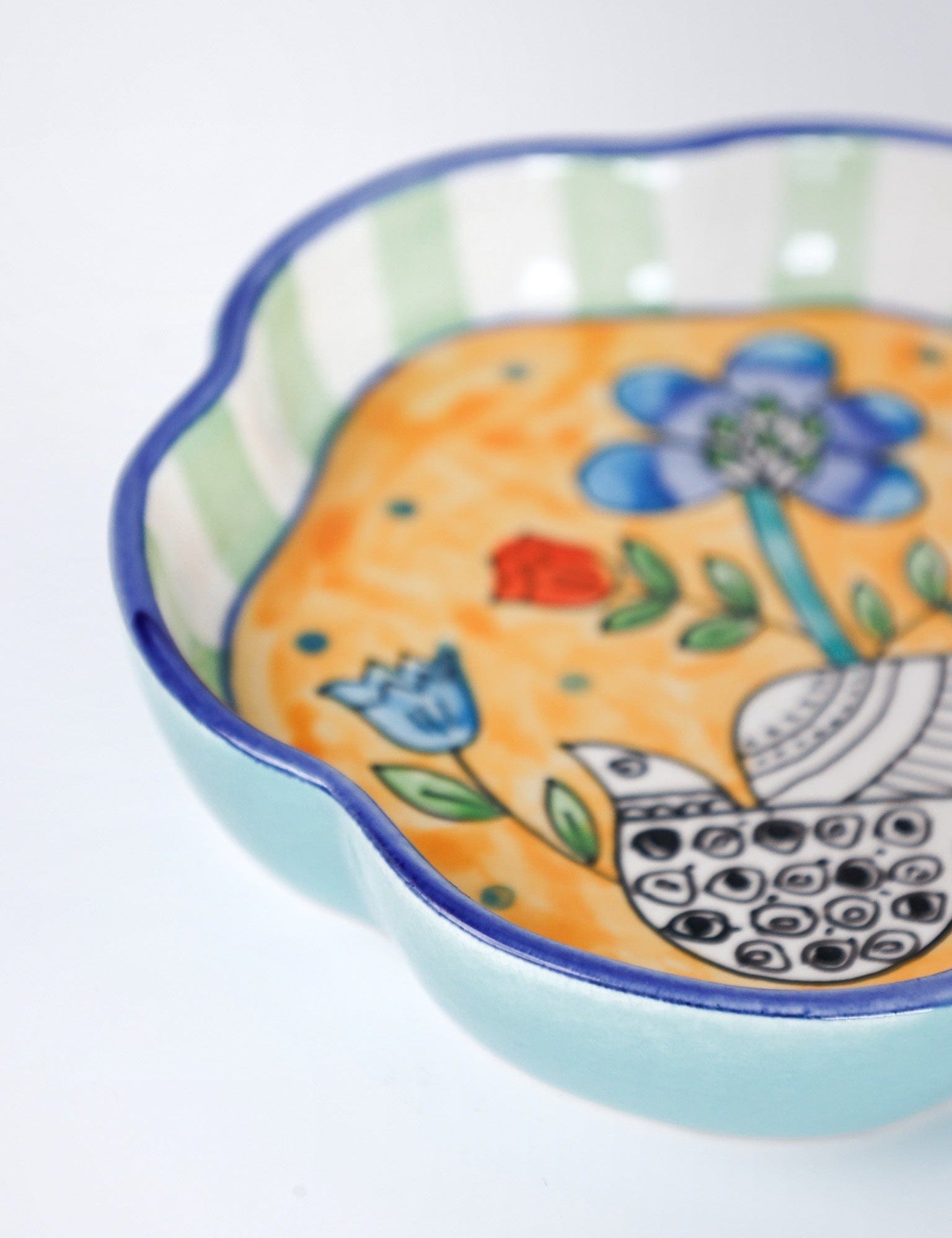 Perch Handpainted Ceramic Mini Flower Platter