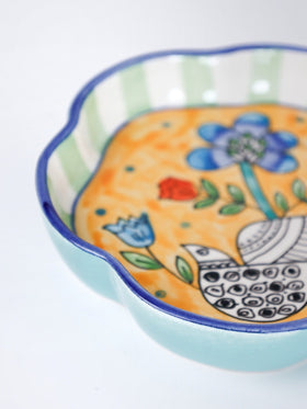 Perch Handpainted Ceramic Mini Flower Platter