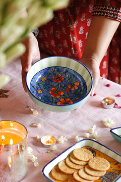 Perch Handpainted Ceramic Pasta Bowl