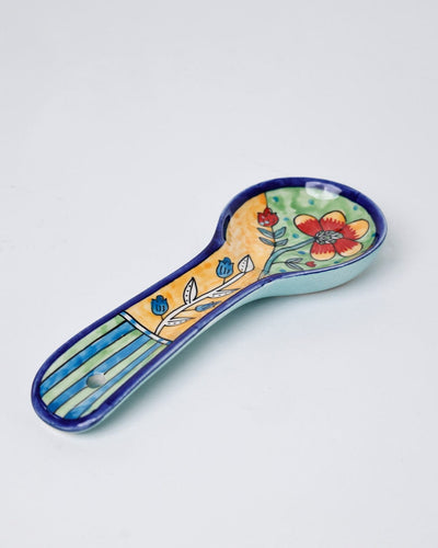 Perch Handpainted Ceramic Spoon Rest