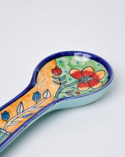 Perch Handpainted Ceramic Spoon Rest