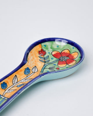 Perch Handpainted Ceramic Spoon Rest