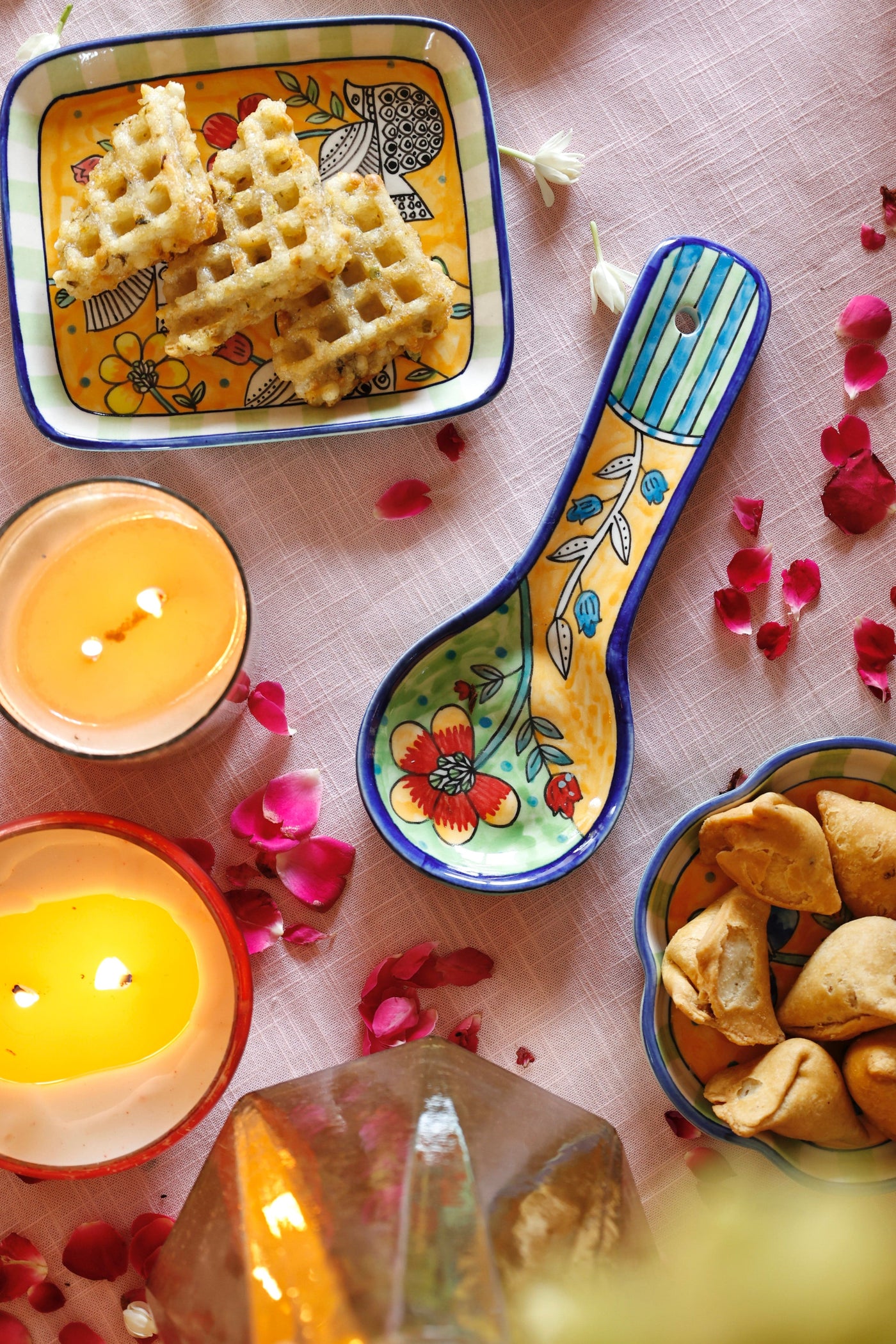 Perch Handpainted Ceramic Spoon Rest