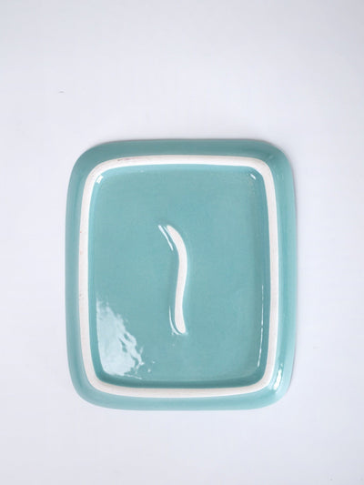 Perch Handpainted Ceramic Square Platter - Set of 2