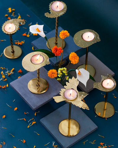 Perch Tealight Holders with Stand Gift Box - Set of 2