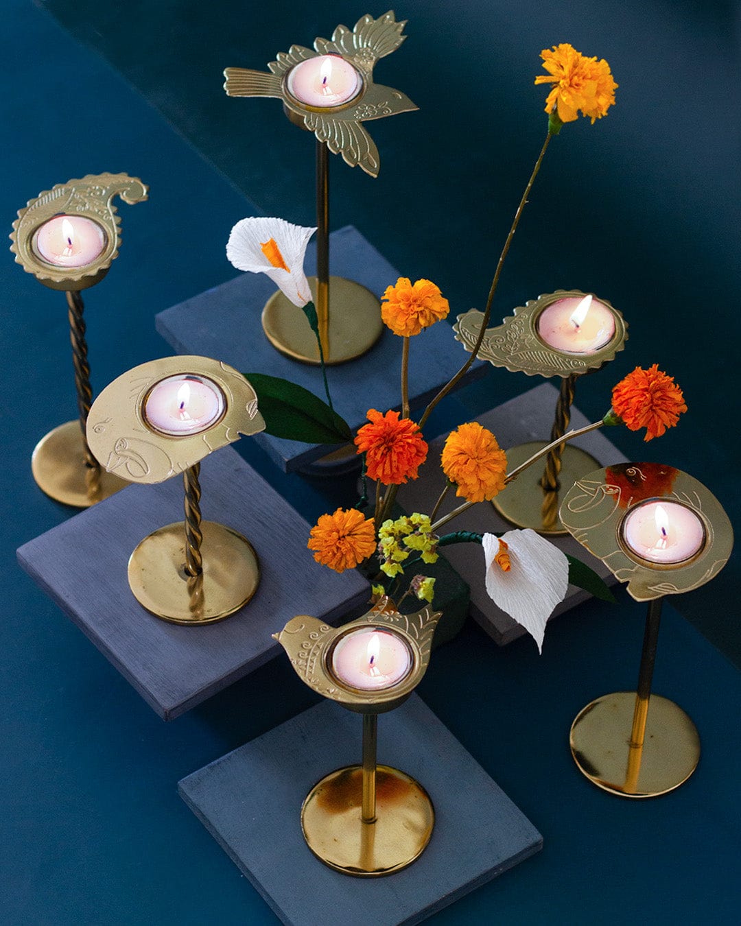 Perch Tealight Holders with Stand Gift Box - Set of 2