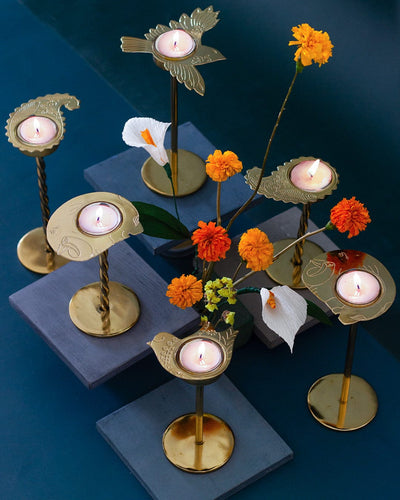 Perch Tealight Holders with Stand Gift Box - Set of 2