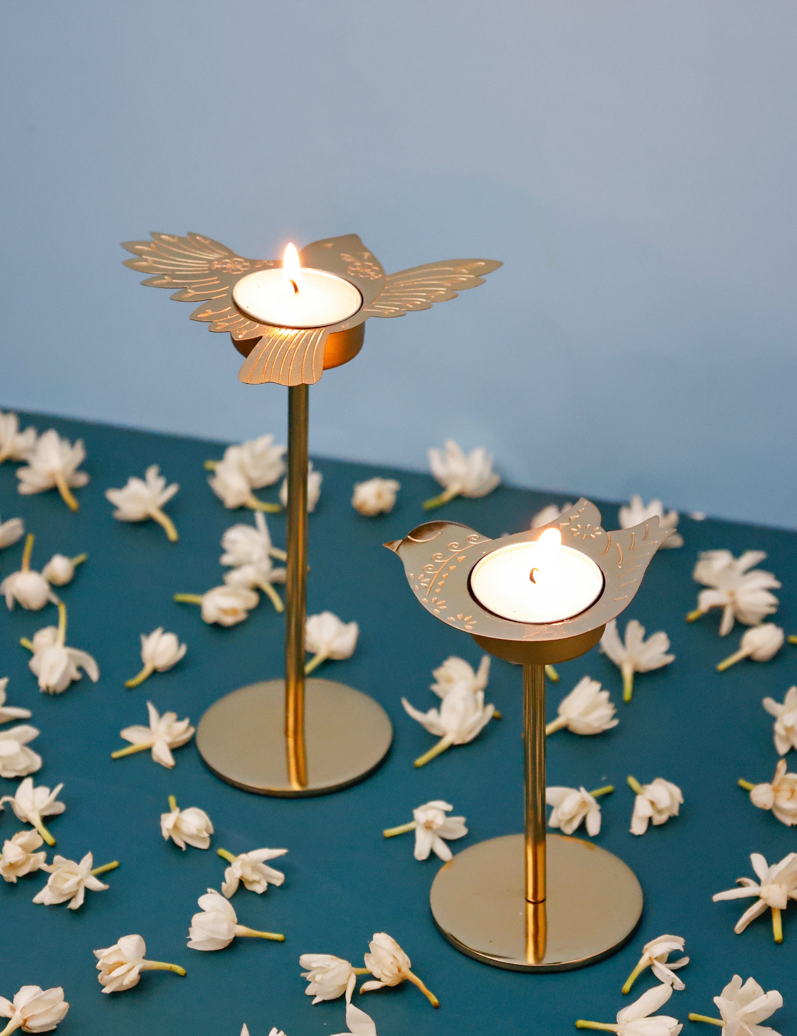 Perch Tealight Holders with Stand Gift Box - Set of 2