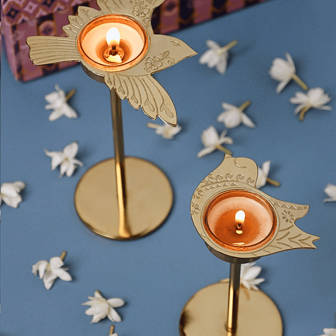 Perch tealight holders with stand set of 2 gift box by The Wishing Chair