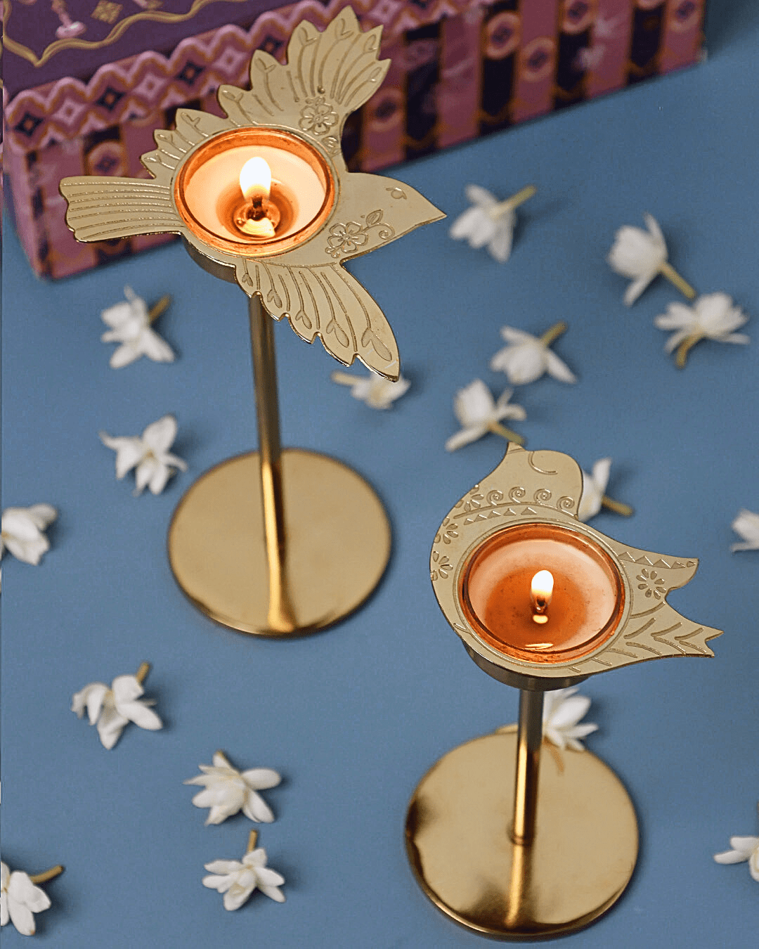 Perch Tealight Holders with Stand Gift Box - Set of 2