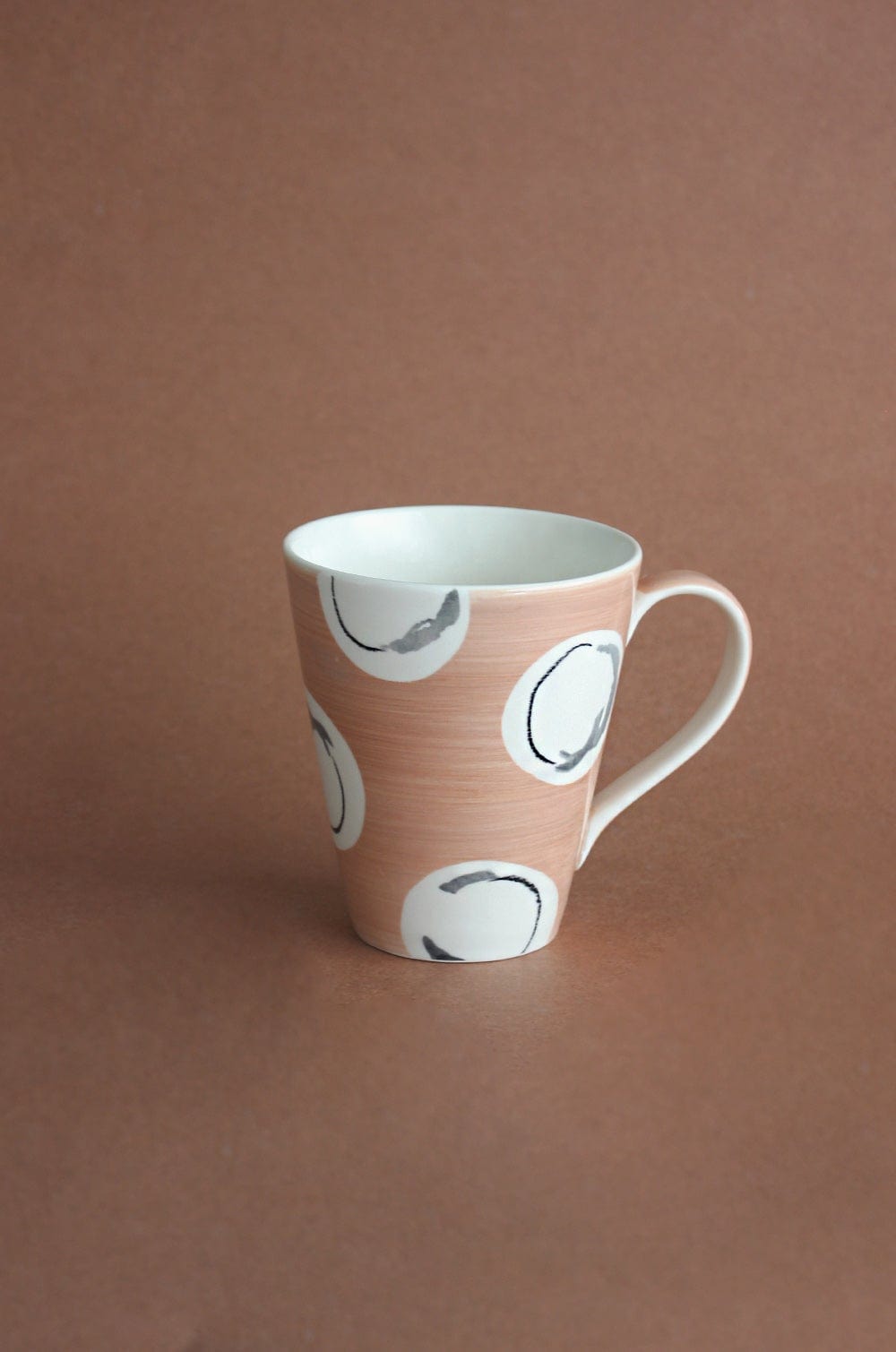 Persimmon Handpainted Ceramic Mugs - Set of 2