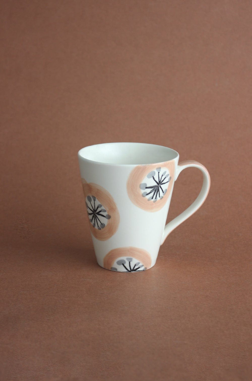 Persimmon Handpainted Ceramic Mugs - Set of 2