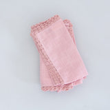 Petal Blush Hand Crochet Napkins - Set of 6