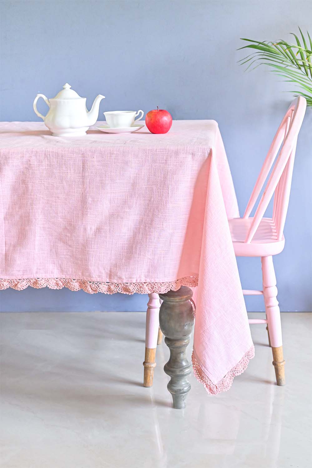Petal Blush Hand Crochet Table Cloth