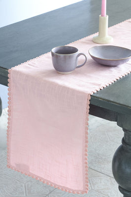 Petal Blush Hand Crochet Table Runner