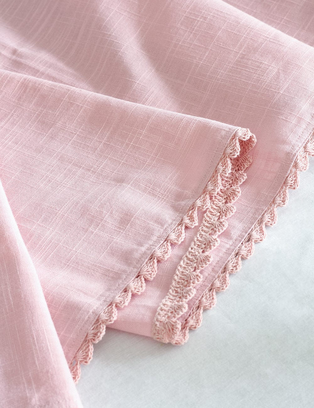Petal Blush Hand Crochet Table Runner