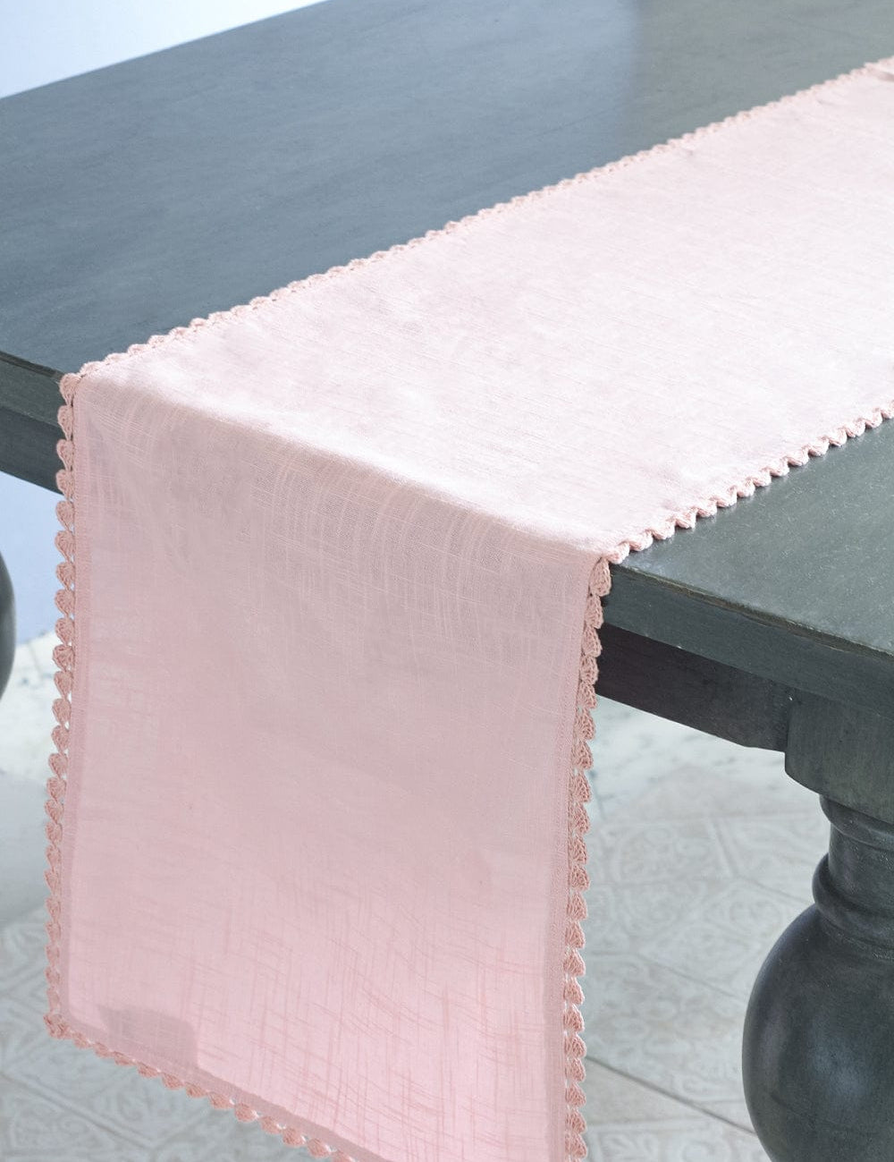 Petal Blush Hand Crochet Table Runner