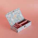 Photoframes & jewellery boxes Pearlised Paper Leather Travel Jewellery Box Small - Garden Fog