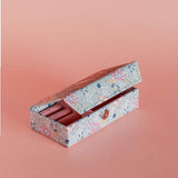 Photoframes & jewellery boxes Pearlised Paper Leather Travel Jewellery Box Small - Garden Fog