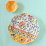 Pink Horizon Handpainted Chip n Dip Platter & Bowl