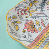 Pink Horizon Handpainted Chip n Dip Platter & Bowl
