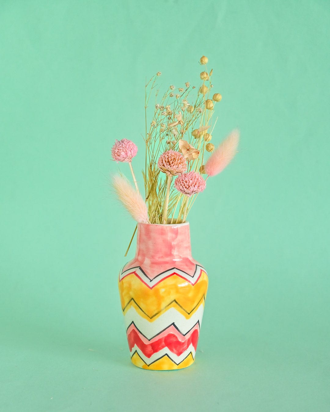 Pink Horizon Handpainted Mini Vases - Set of 3