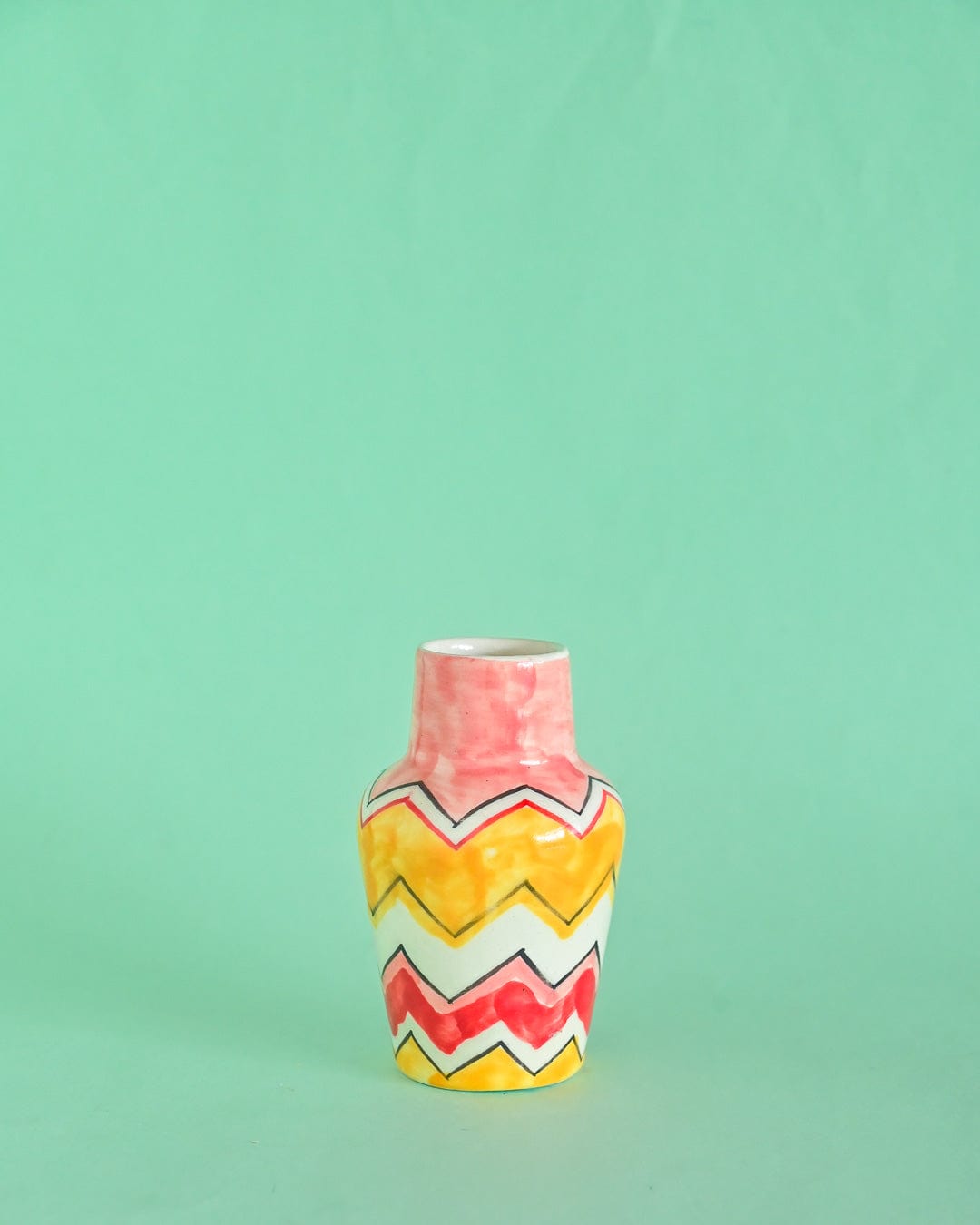 Pink Horizon Handpainted Mini Vases - Set of 3