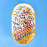 Pink Horizon Handpainted Oval Platter