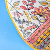 Pink Horizon Handpainted Oval Platter