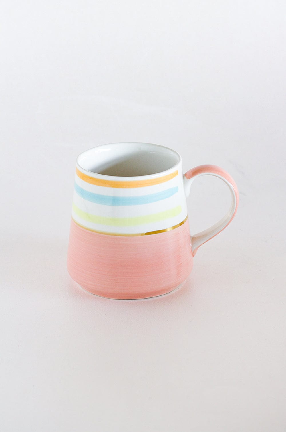 Pink - Peach Parfait Handpainted Ceramic Mug