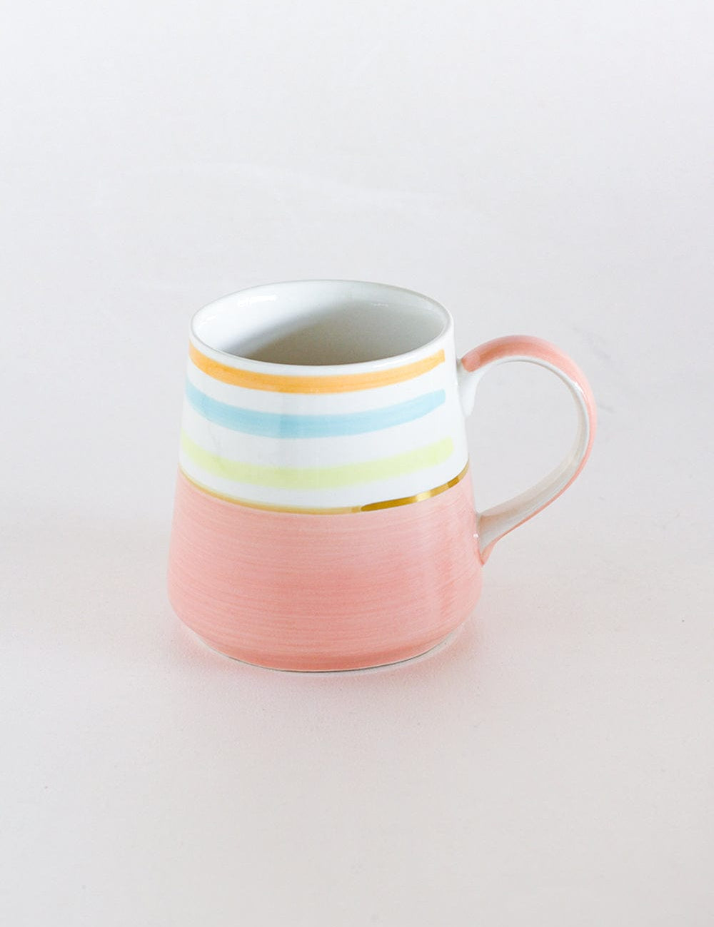 Pink - Peach Parfait Handpainted Ceramic Mug