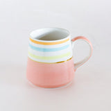 Pink - Peach Parfait Handpainted Ceramic Mug
