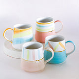 Pink - Peach Parfait Handpainted Ceramic Mug