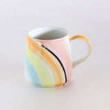 Pink - Peach Parfait Handpainted Ceramic Mug