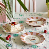 Plate Hey Honey Handpainted Ceramic Dessert Plate - Set of 4