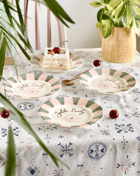 Plate Jalebi Baby Handpainted Ceramic Dessert Plate - Set of 4