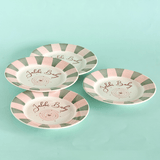 Plate Jalebi Baby Handpainted Ceramic Dessert Plate - Set of 4