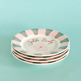 Plate Jalebi Baby Handpainted Ceramic Dessert Plate - Set of 4