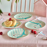 Plate Skylark Handpainted Ceramic Round Plate - Set of 4