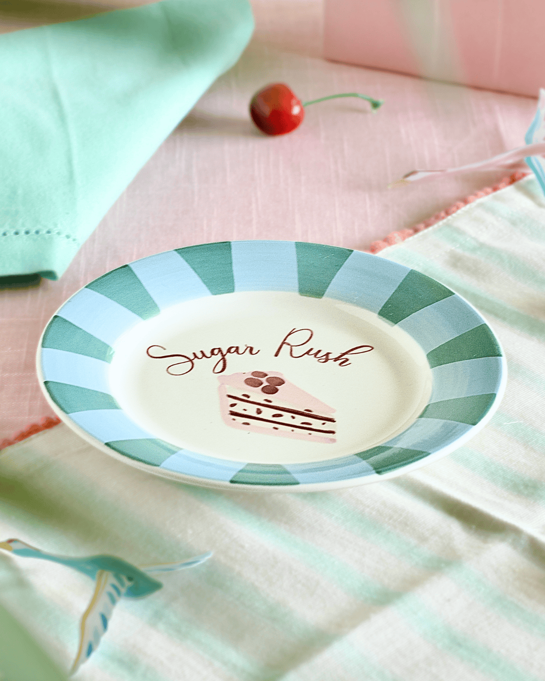 Plate Sugar Rush Handpainted Ceramic Dessert Plate 16.5 Cm