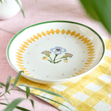 Plate Sundrop Handpainted Ceramic Oval Plate 30 cm